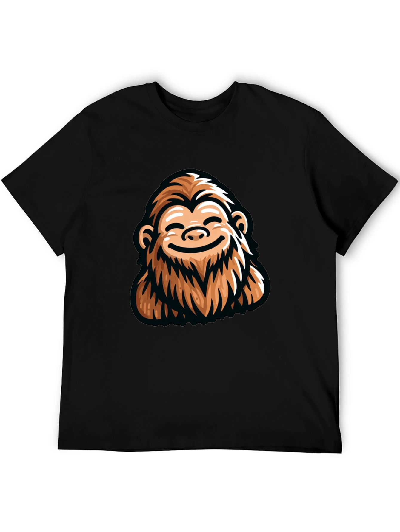 Funny Bigfoot Graphic Tee - Black