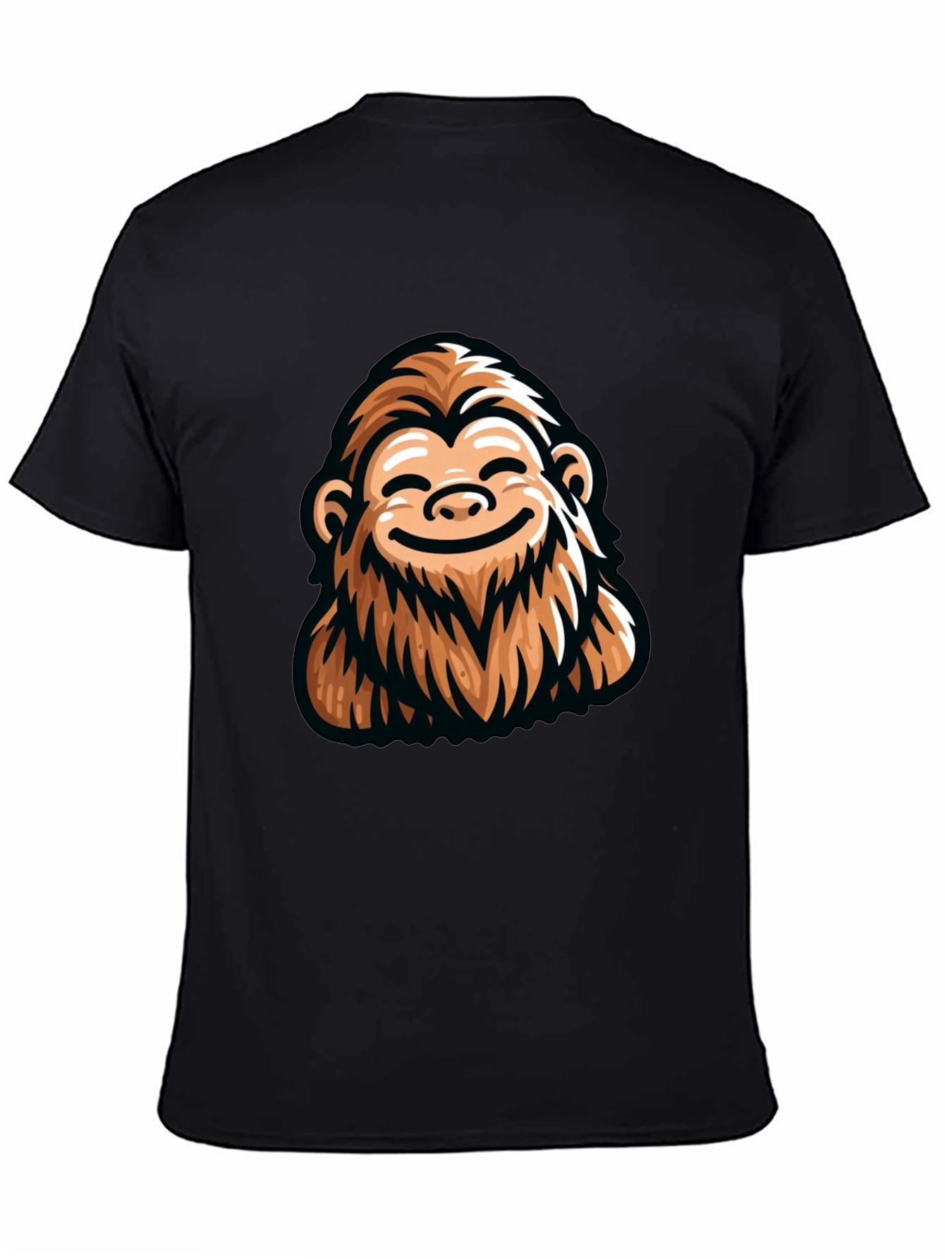 Funny Bigfoot Graphic Tee - Black