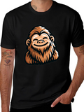 Funny Bigfoot Graphic Tee - Black