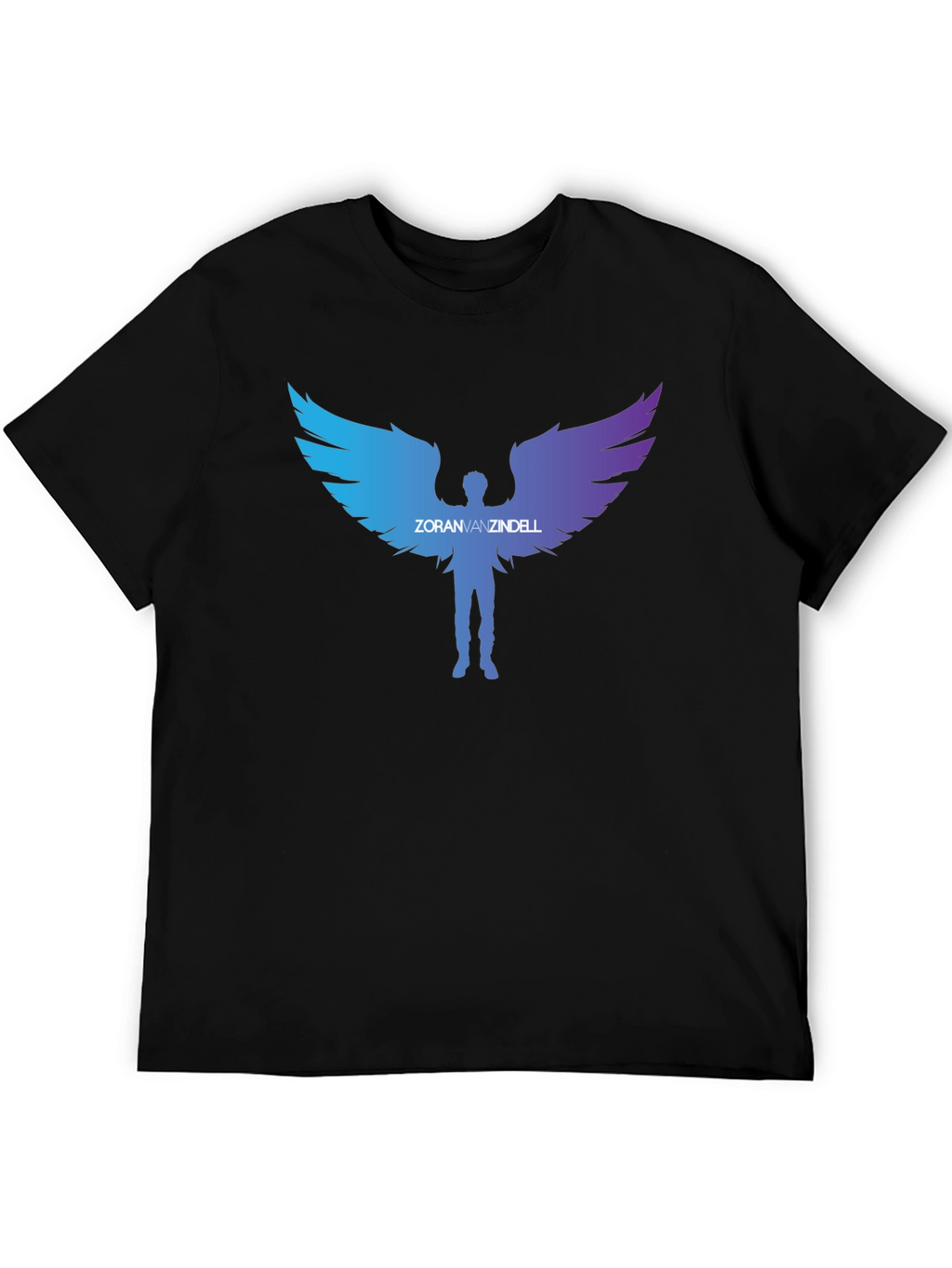 ZoranVanzindell Angel Wings Black T-Shirt