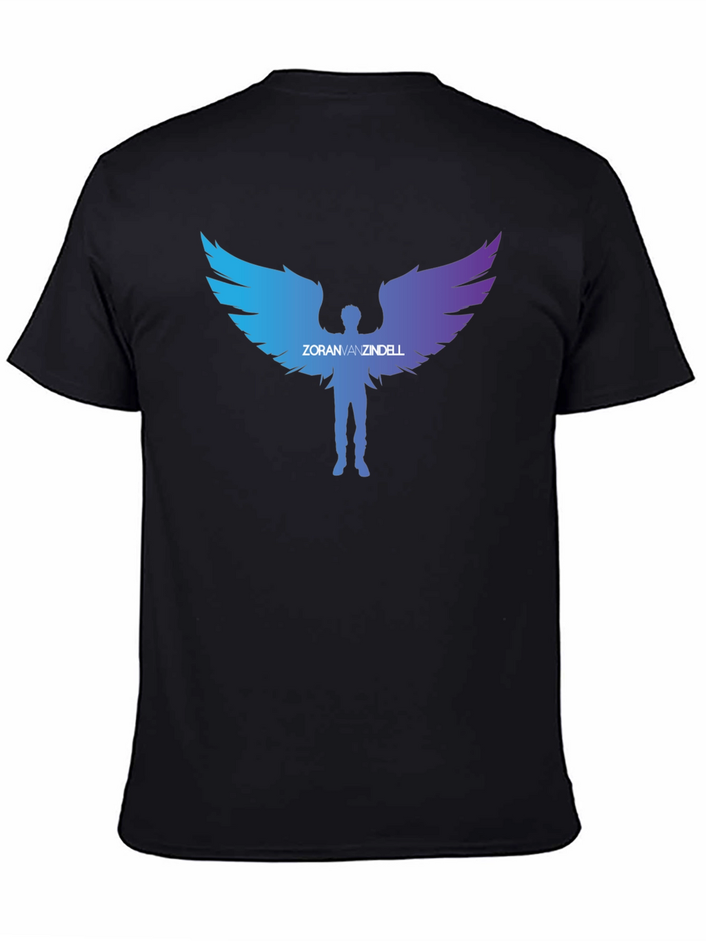 ZoranVanzindell Angel Wings Black T-Shirt