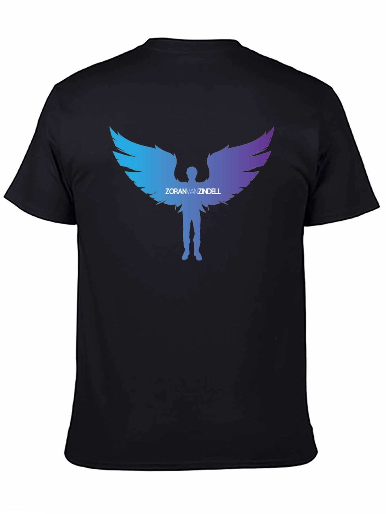 ZoranVanzindell Angel Wings Black T-Shirt