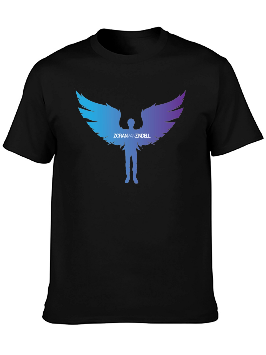 ZoranVanzindell Angel Wings Black T-Shirt