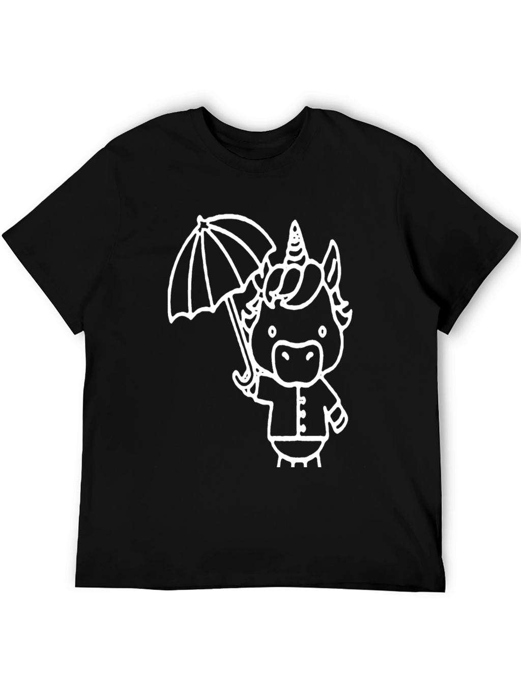 Unicorn Umbrella Graphic Tee - Black