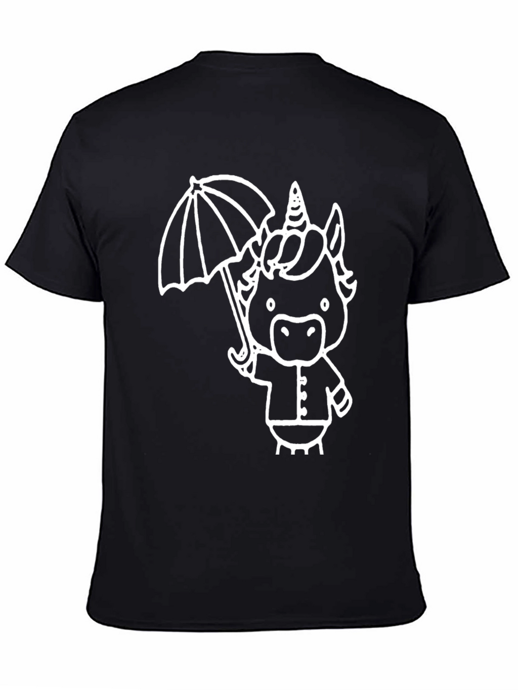 Unicorn Umbrella Graphic Tee - Black