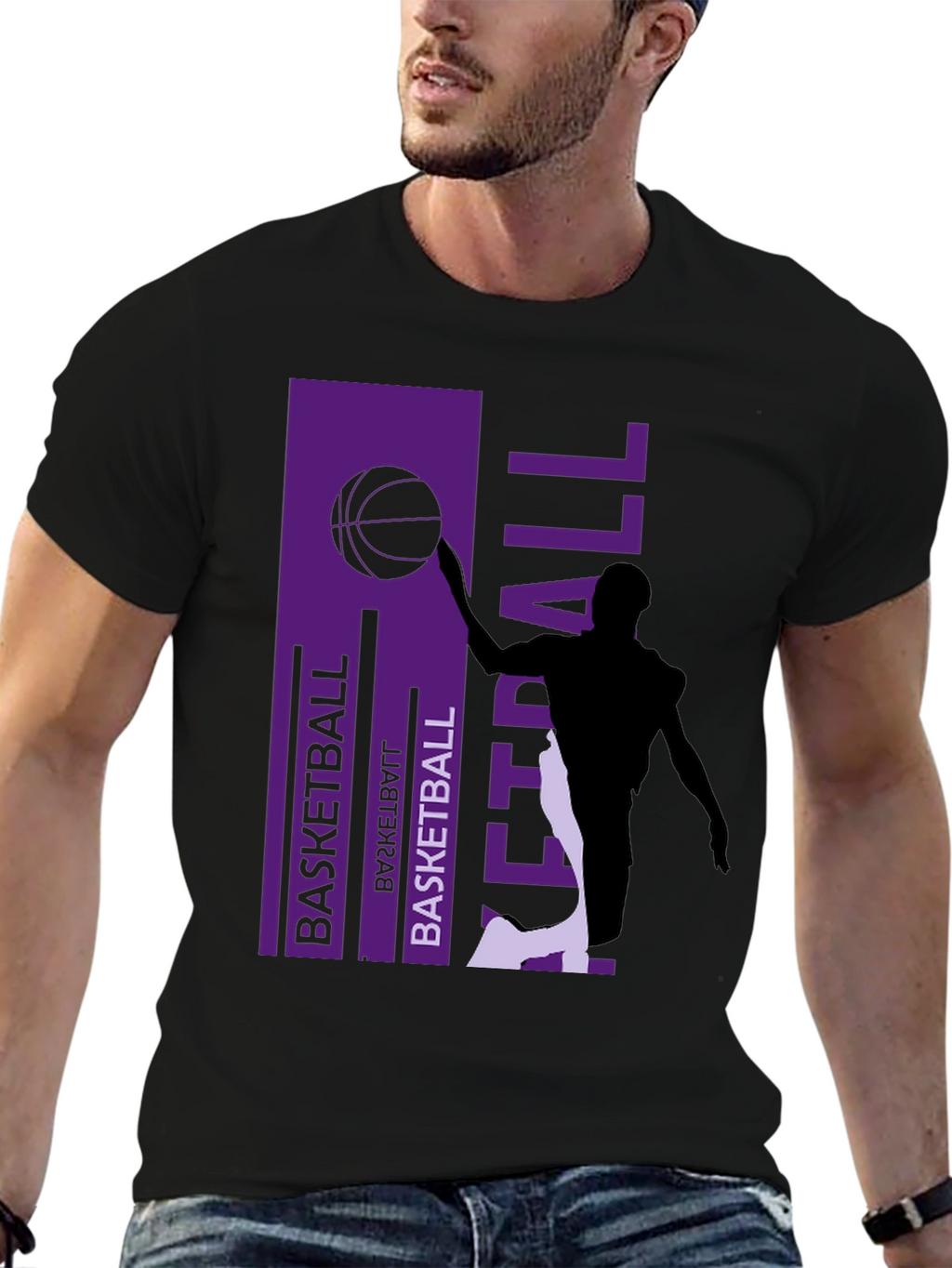 Basketball Graphic Print Tee - Stylish Activewear