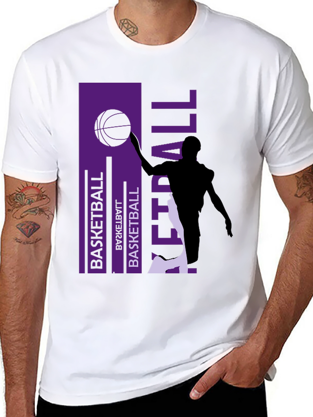 Basketball Graphic Print Tee - Stylish Activewear