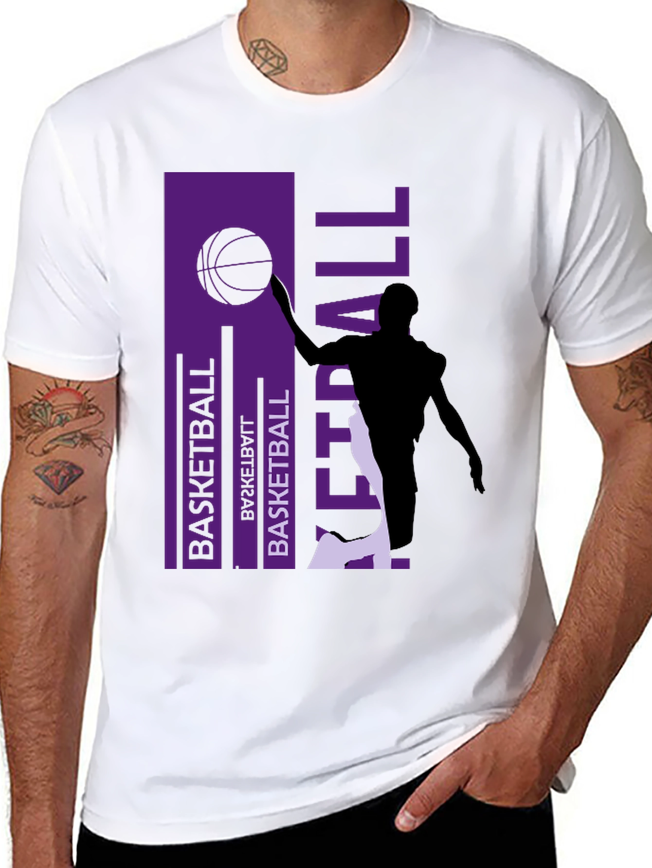 Basketball Graphic Print Tee - Stylish Activewear