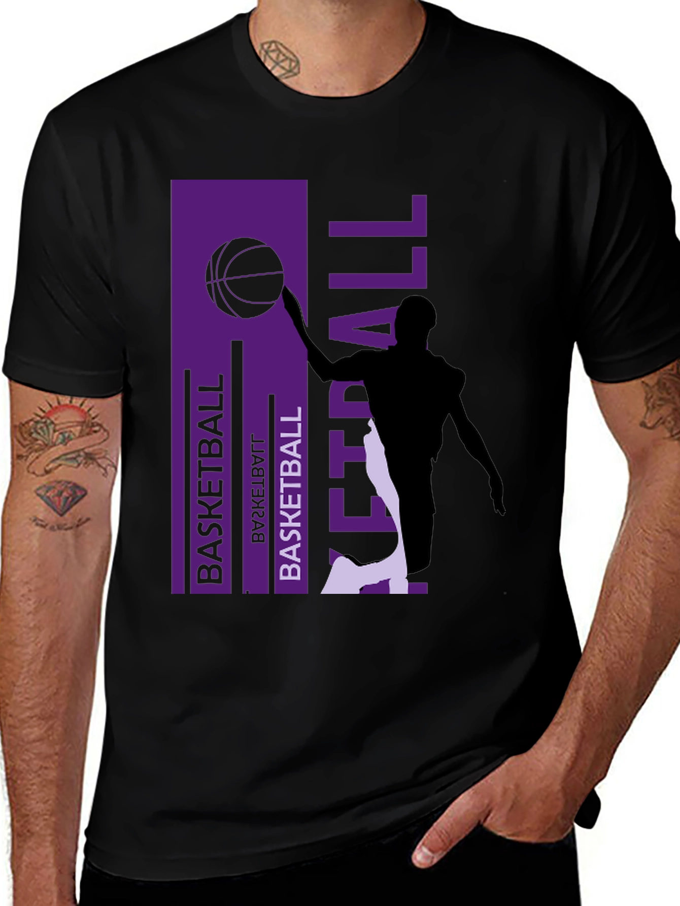 Basketball Graphic Print Tee - Stylish Activewear