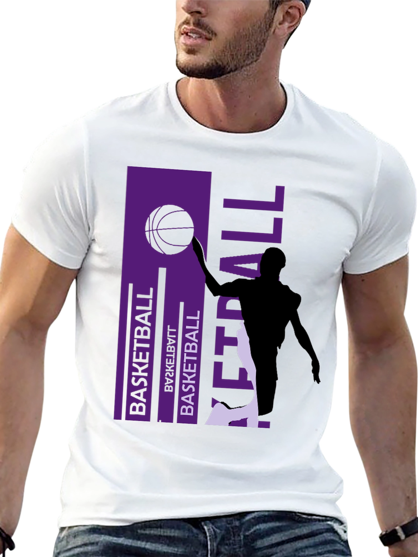 Basketball Graphic Print Tee - Stylish Activewear