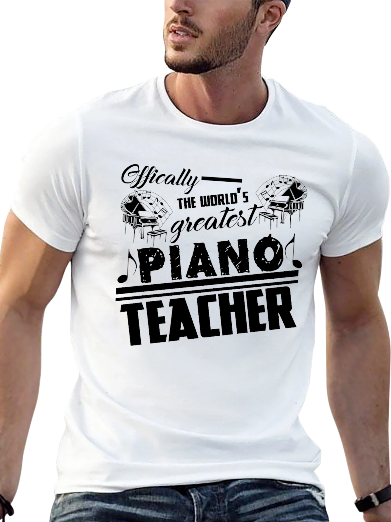 Worlds Greatest Piano Teacher Graphic T-Shirt