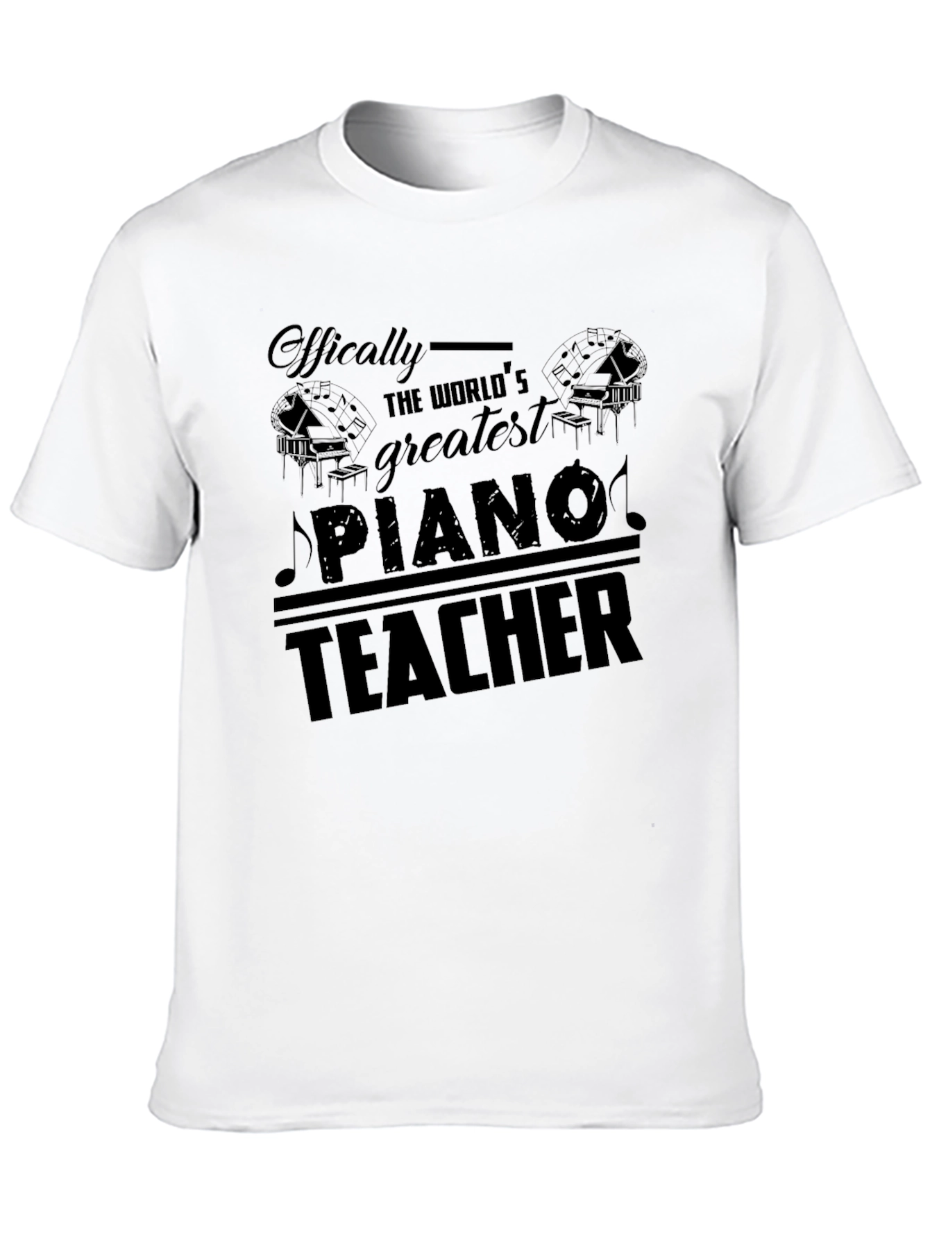 Worlds Greatest Piano Teacher Graphic T-Shirt