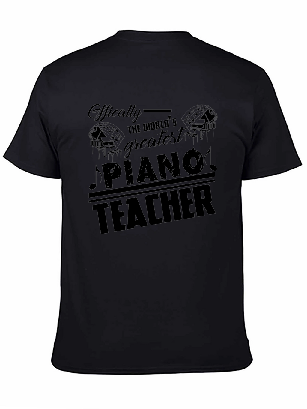Worlds Greatest Piano Teacher Graphic T-Shirt