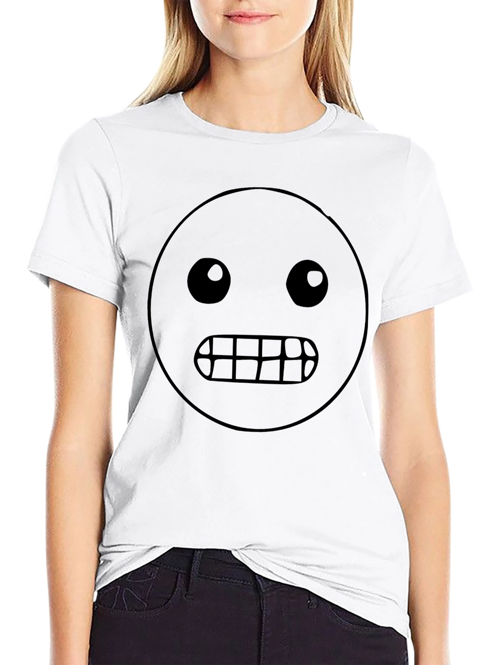 Grinning Emoji Black T-Shirt - Express Yourself