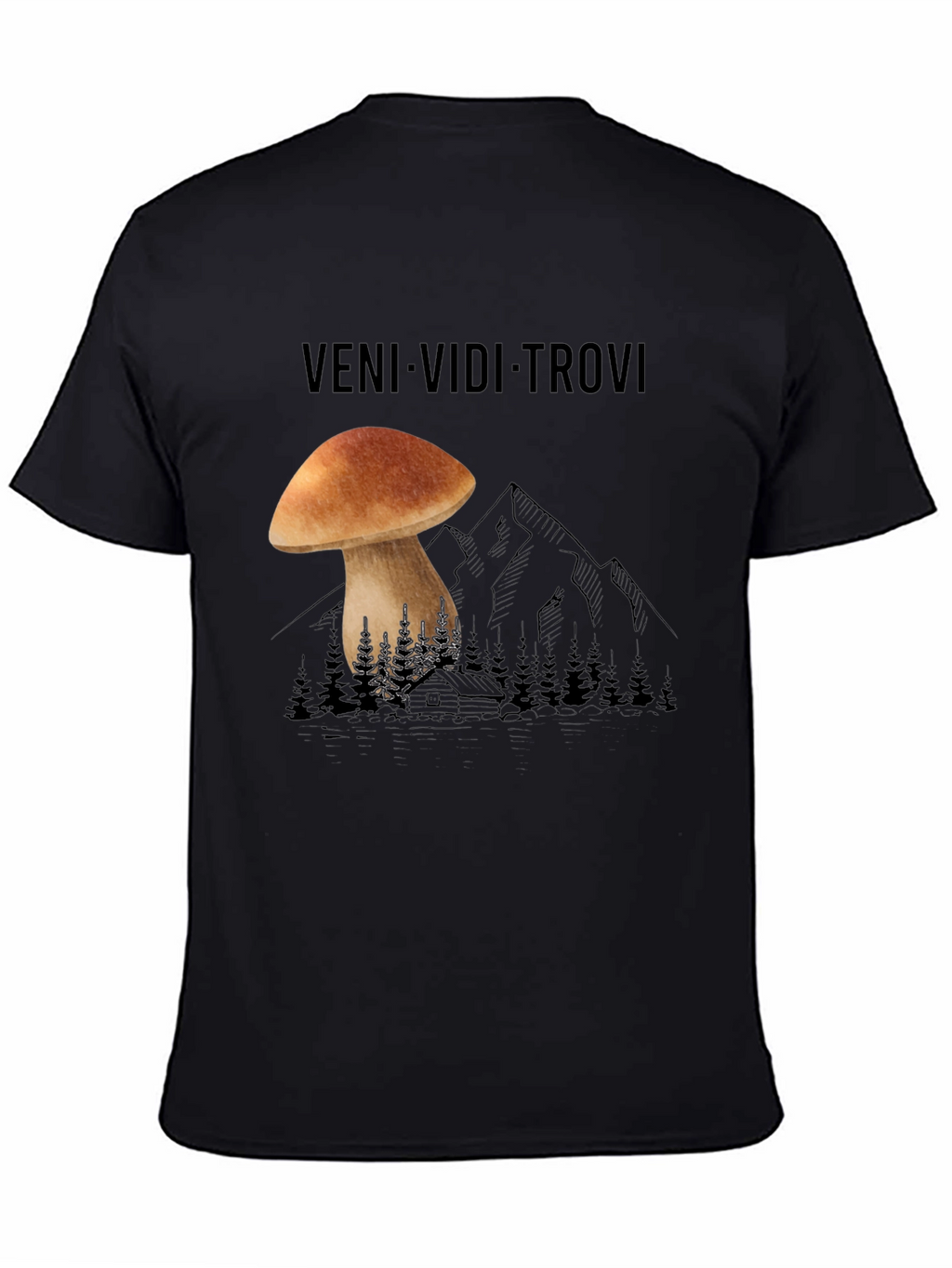 Veni Vidi Trovi Mushroom Graphic Tee