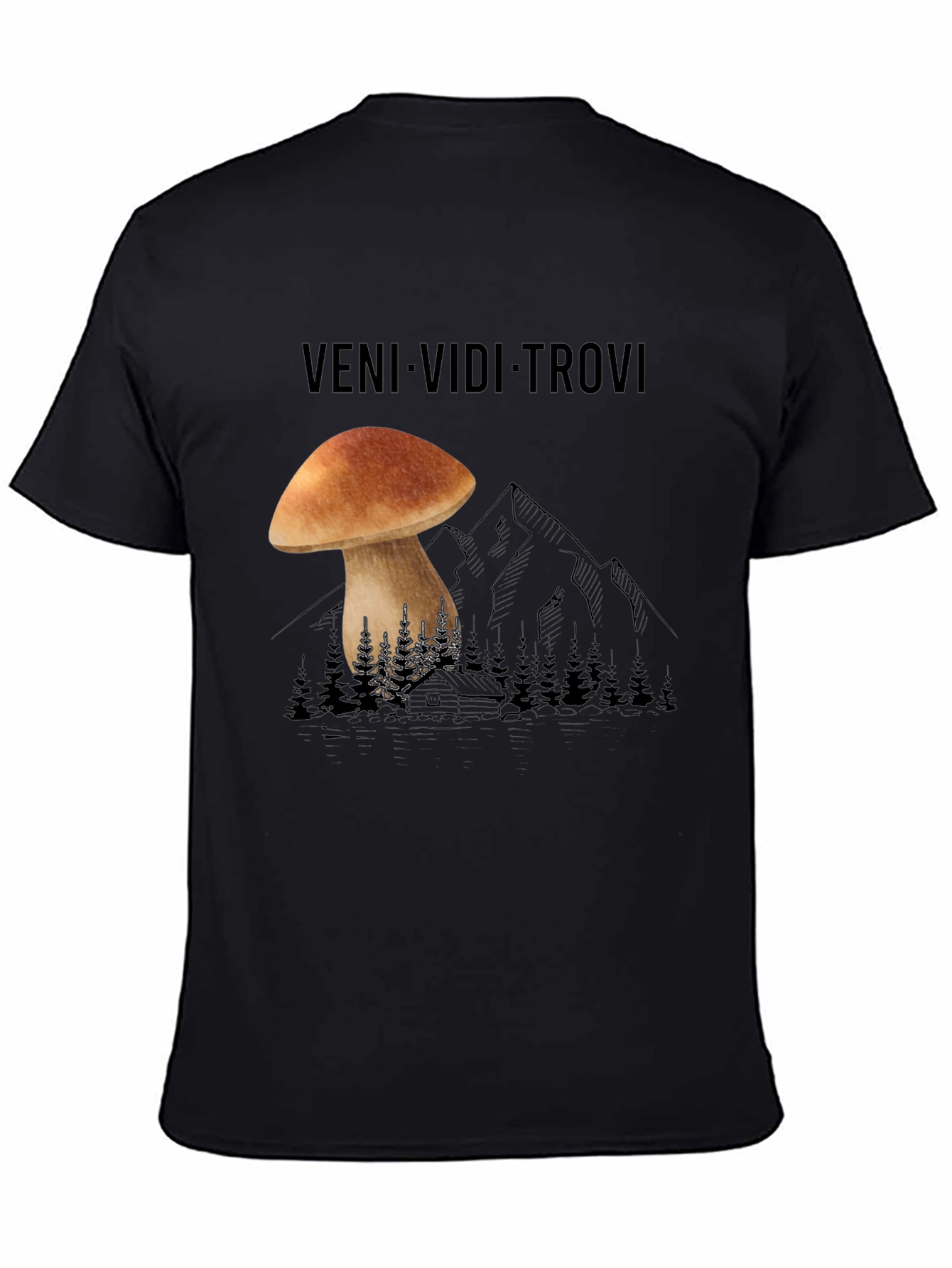 Veni Vidi Trovi Mushroom Graphic Tee