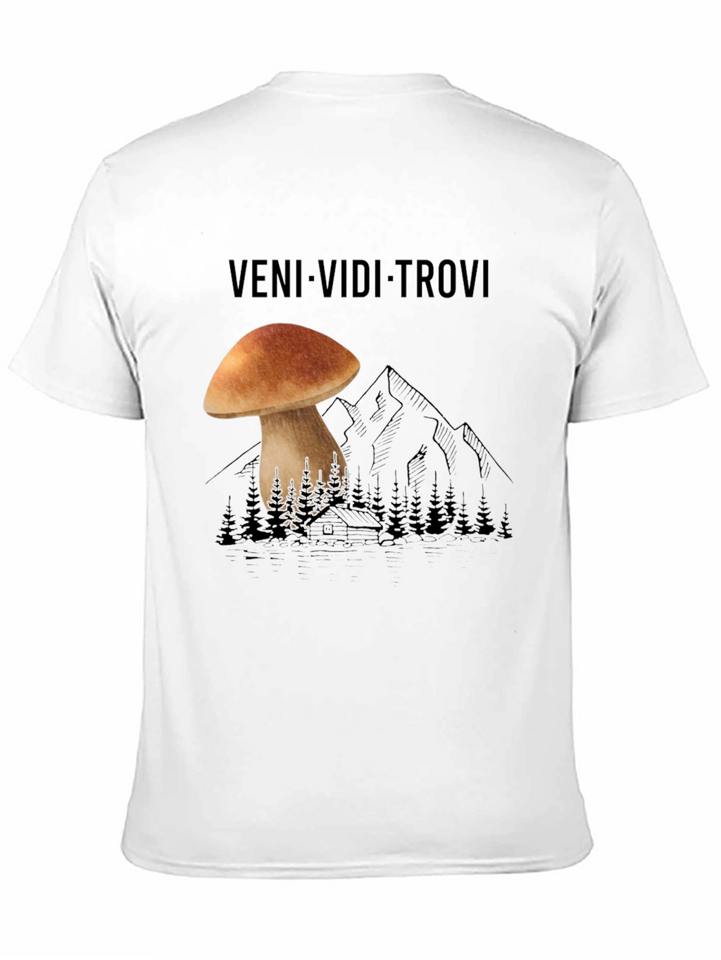 Veni Vidi Trovi Mushroom Graphic Tee
