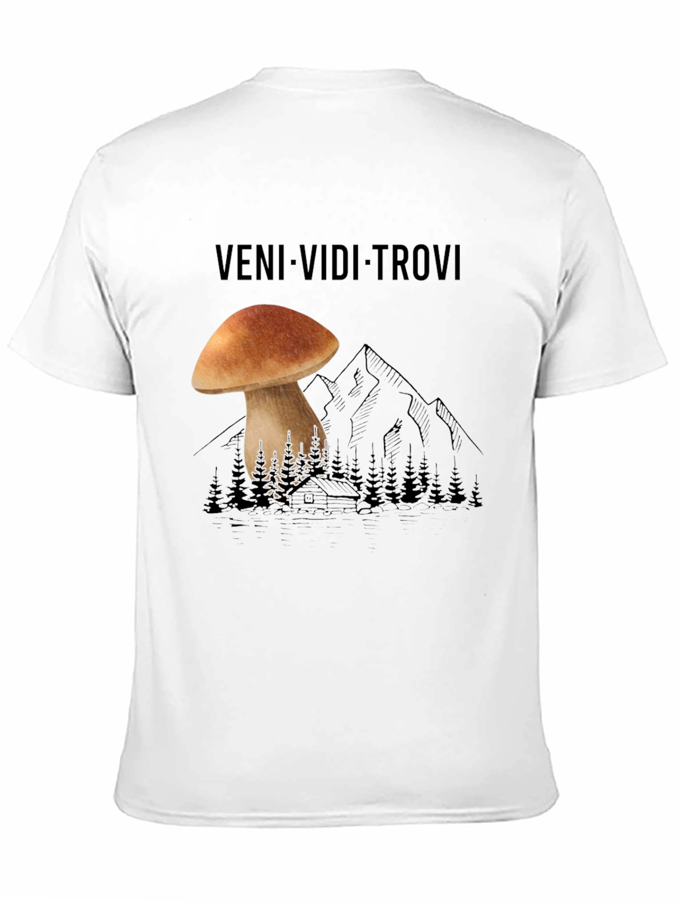 Veni Vidi Trovi Mushroom Graphic Tee