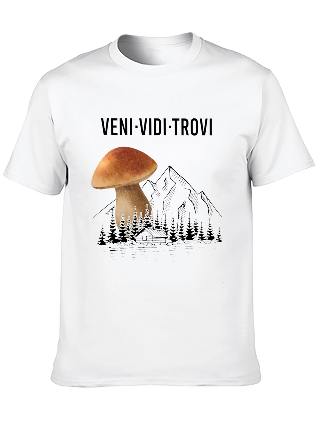 Veni Vidi Trovi Mushroom Graphic Tee