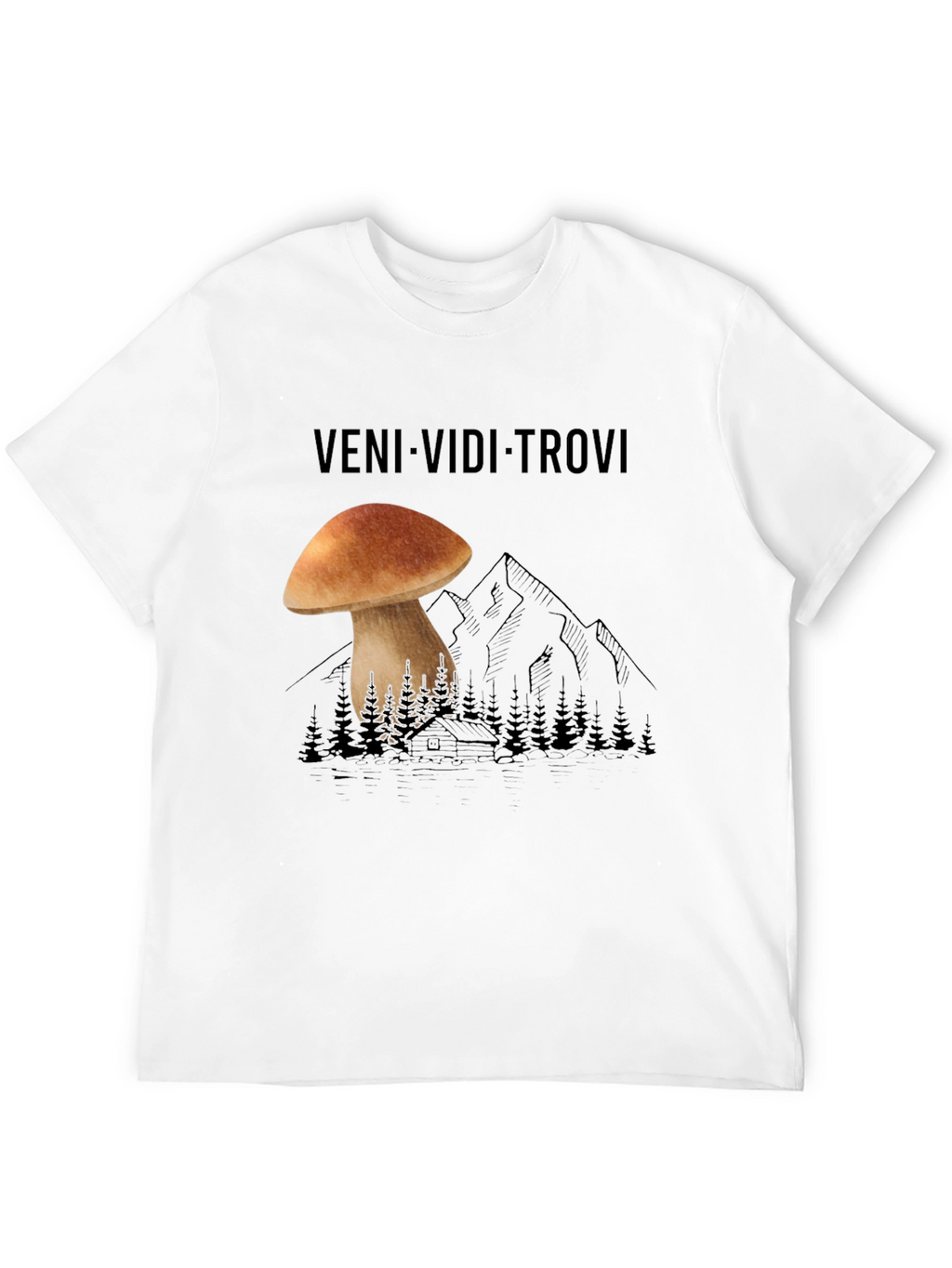 Veni Vidi Trovi Mushroom Graphic Tee