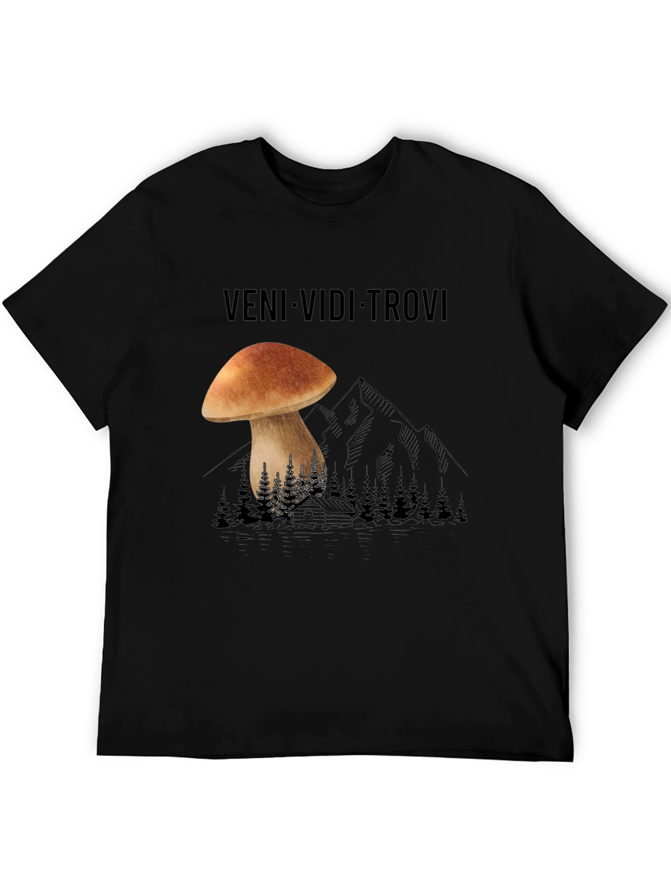 Veni Vidi Trovi Mushroom Graphic Tee