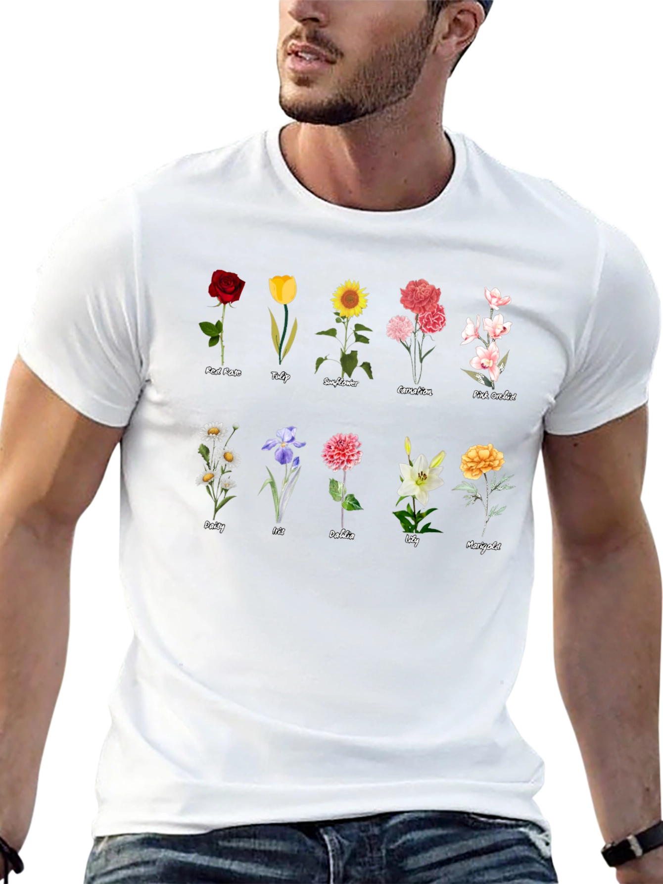 Floral T-Shirt - Botanical Flower Collection