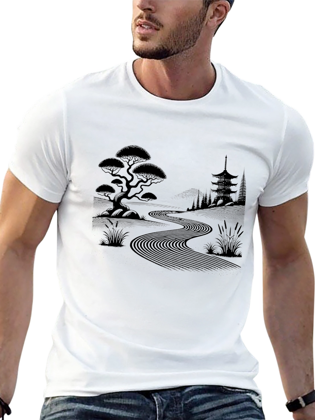 Zen Garden T-Shirt - Japanese Landscape Design
