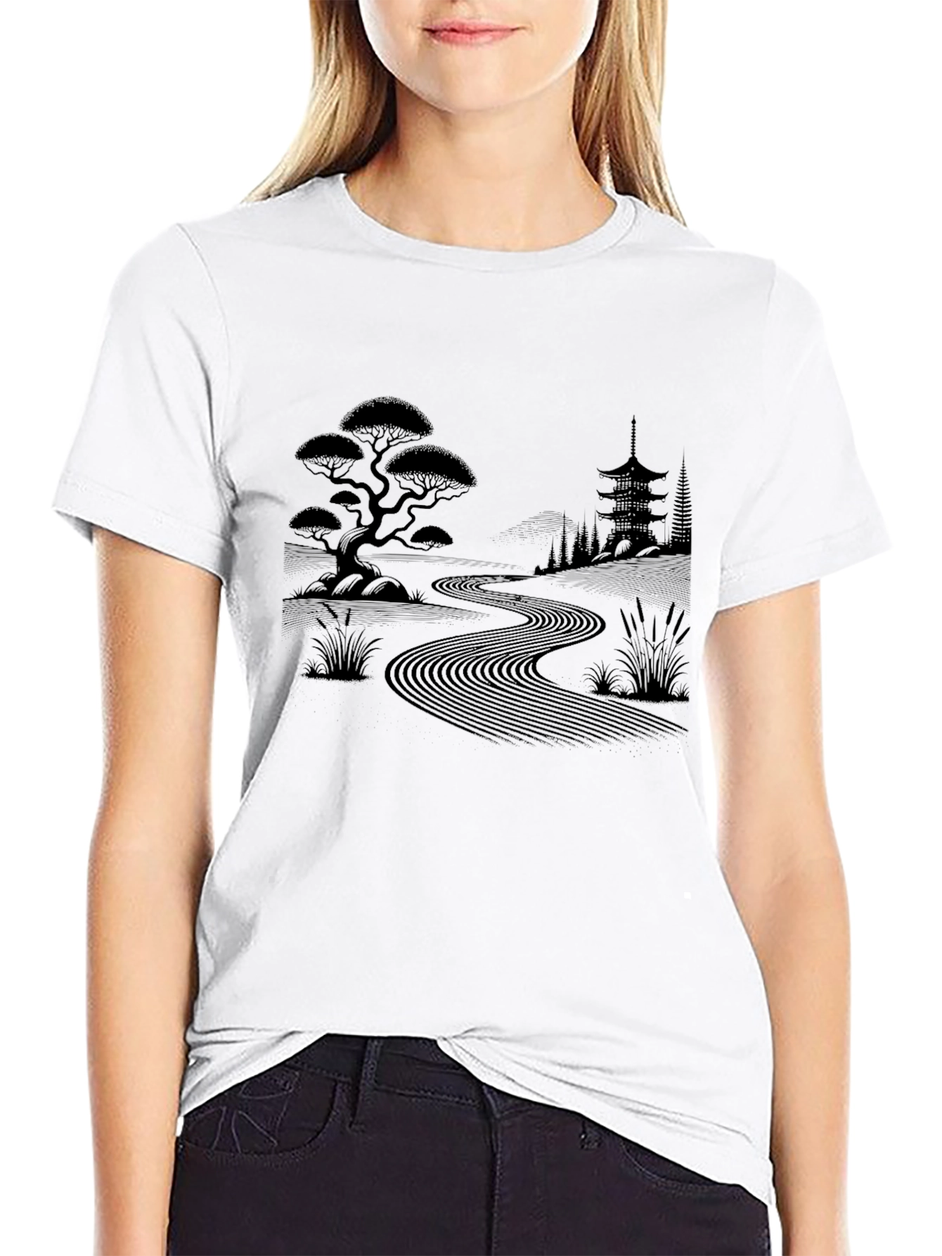 Zen Garden T-Shirt - Japanese Landscape Design