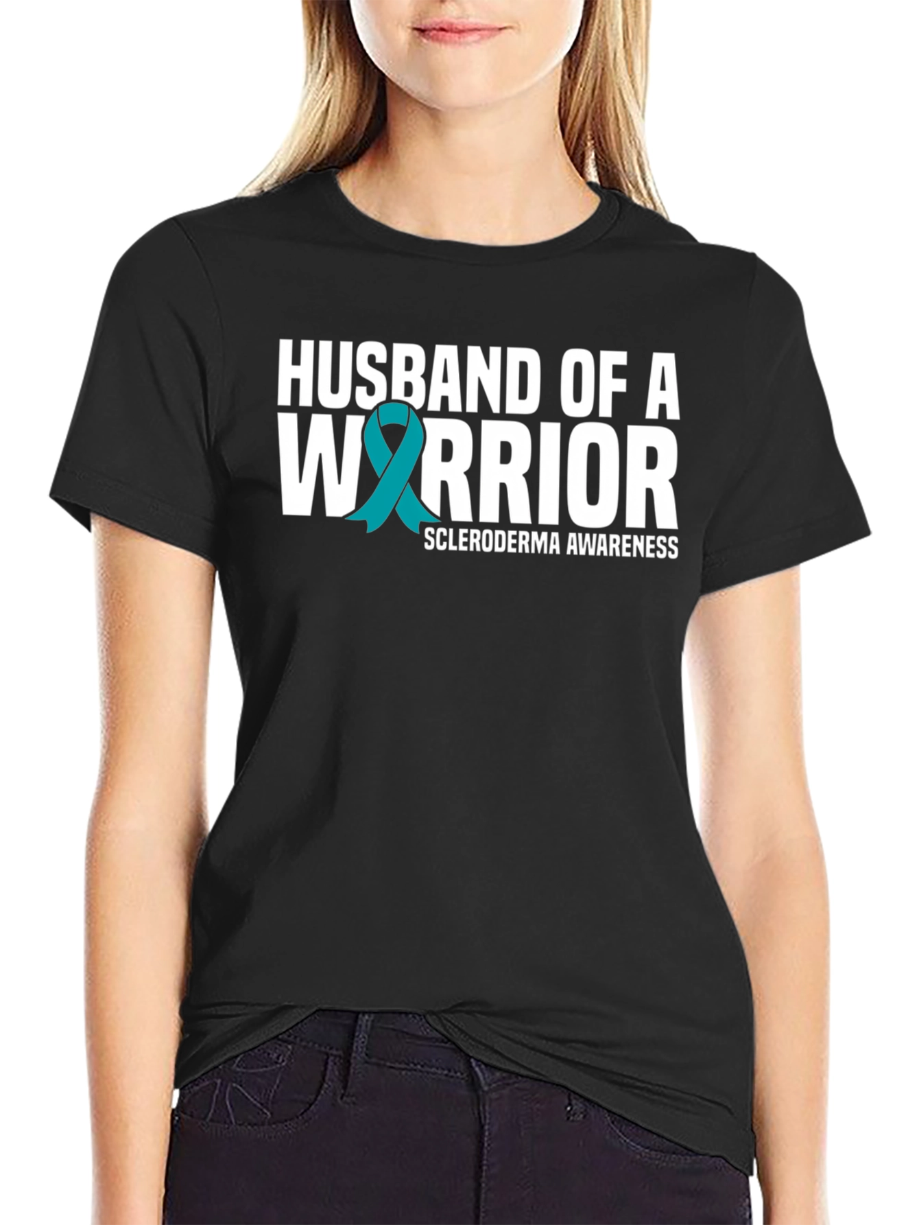 Husband of a Warrior Scleroderma Awareness T-Shirt