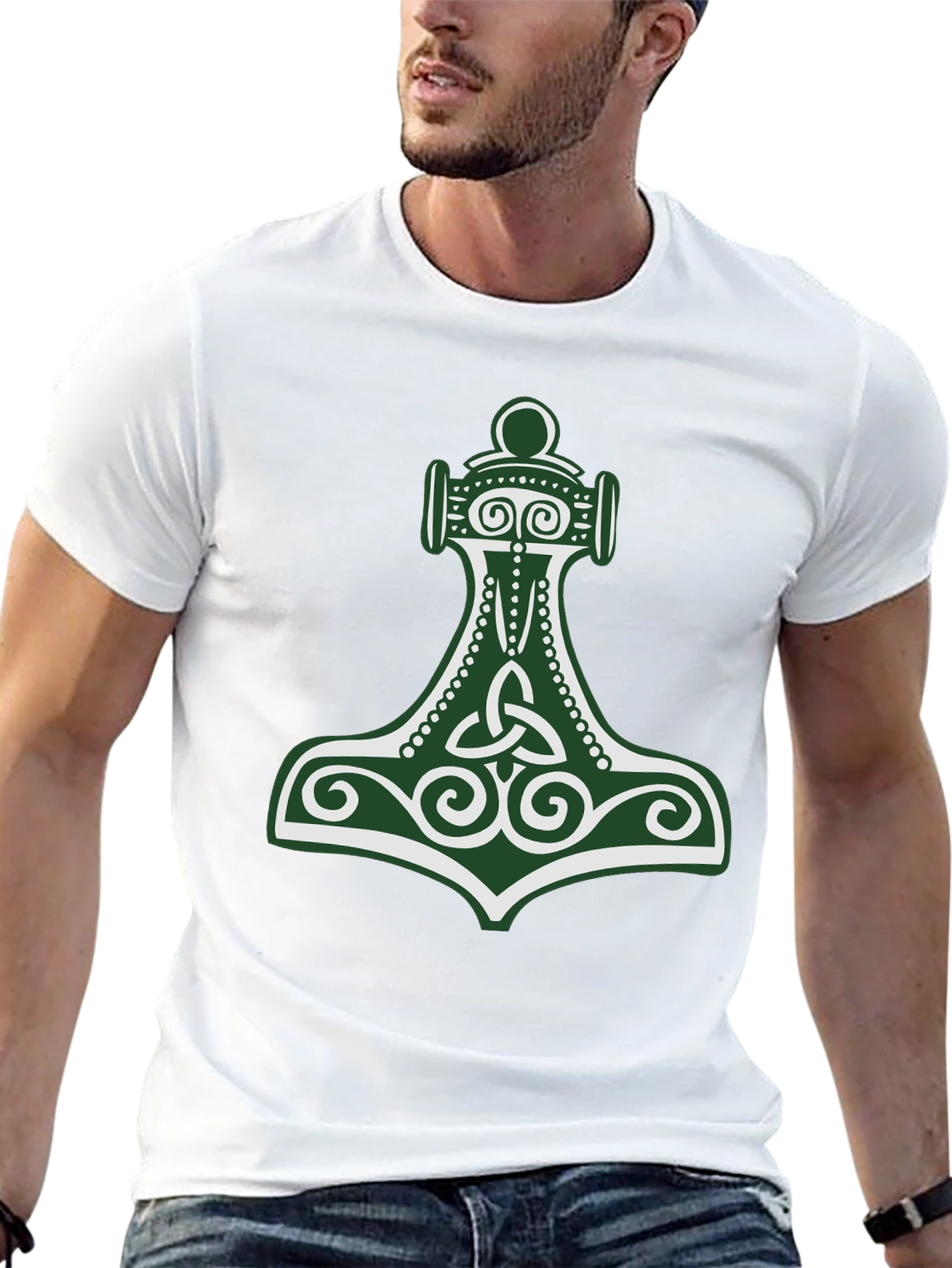 Viking Hammer Graphic Tee - Black