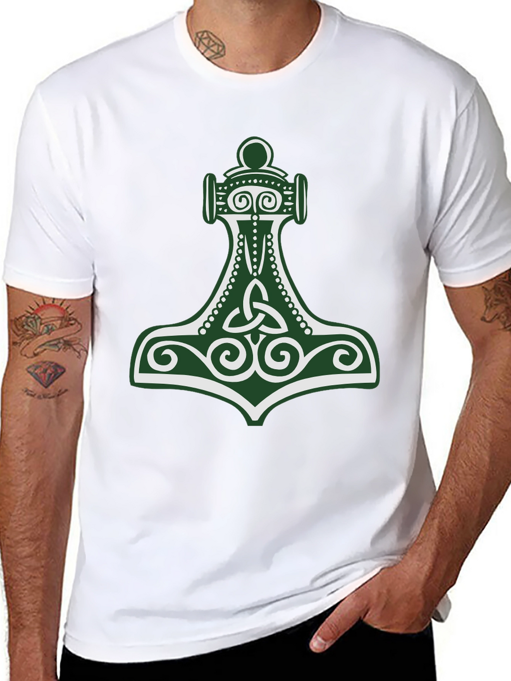 Viking Hammer Graphic Tee - Black