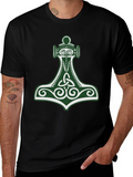 Viking Hammer Graphic Tee - Black