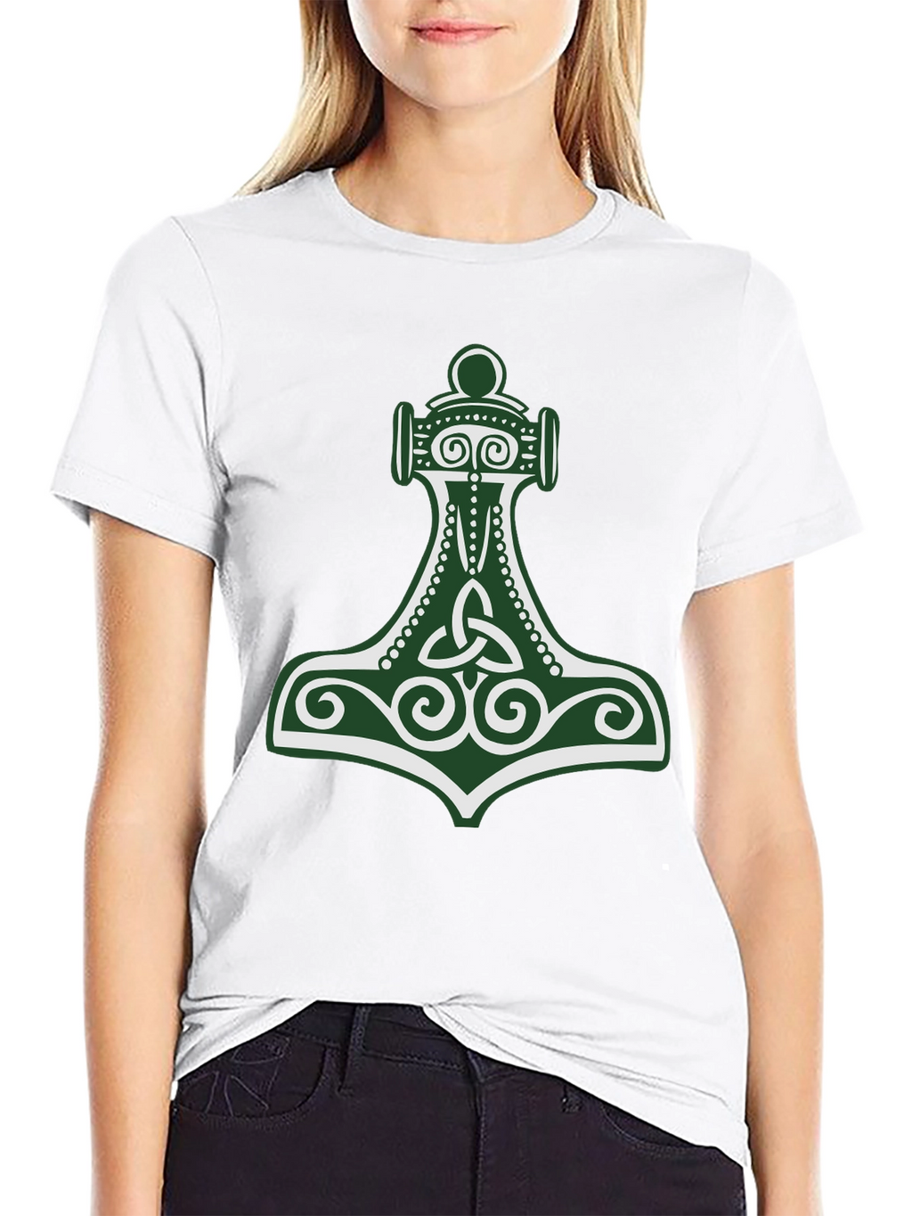Viking Hammer Graphic Tee - Black