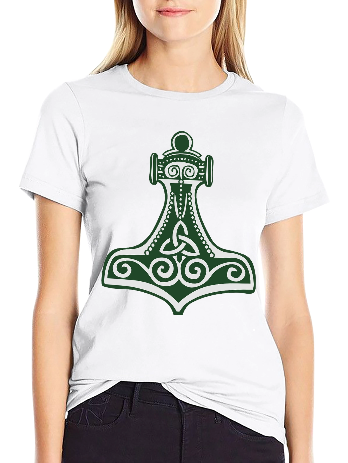 Viking Hammer Graphic Tee - Black