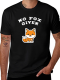 No Fox Given Graphic T-Shirt Funny Animal Tee