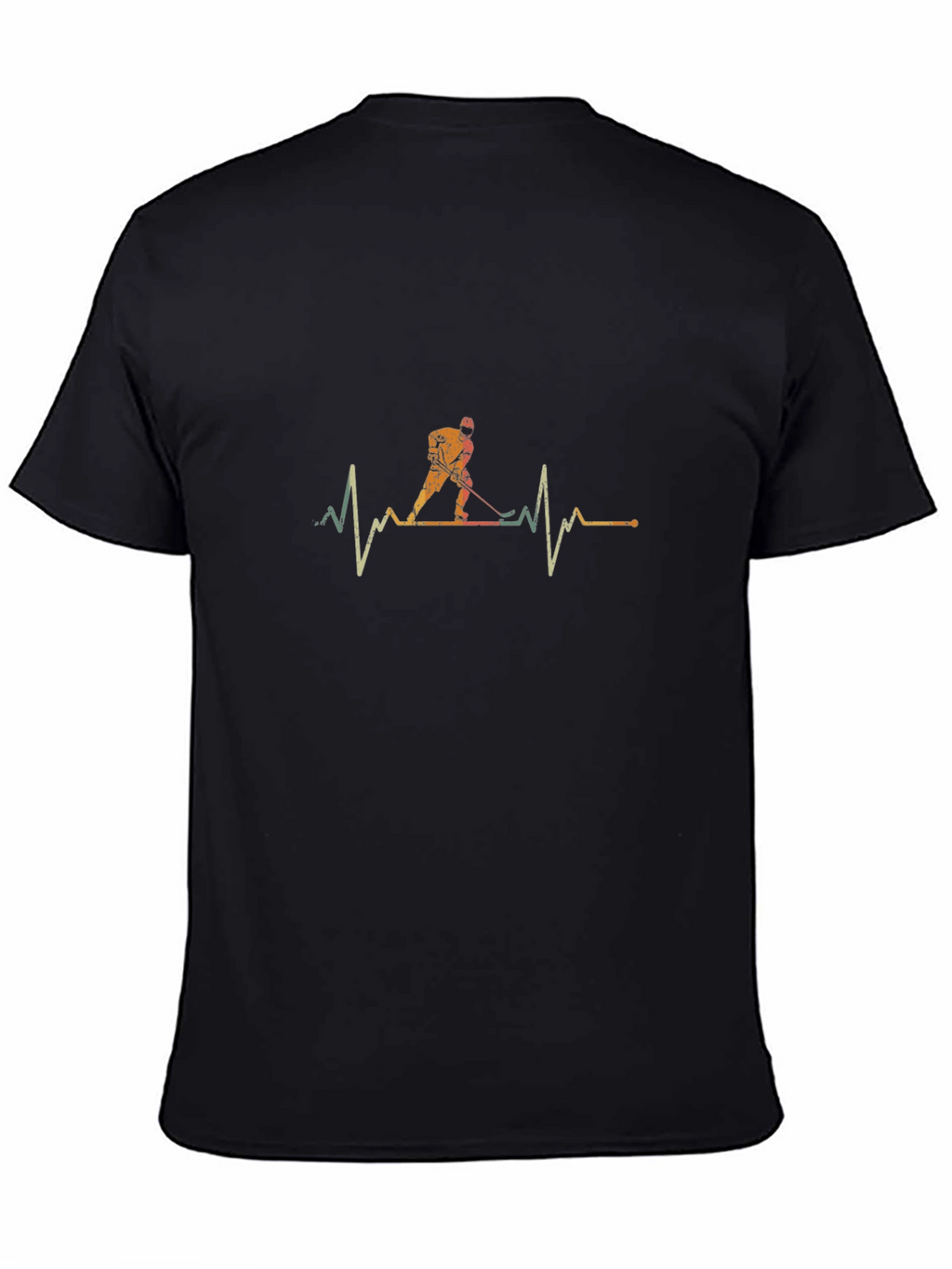 Hockey Heartbeat Graphic Tee - Black
