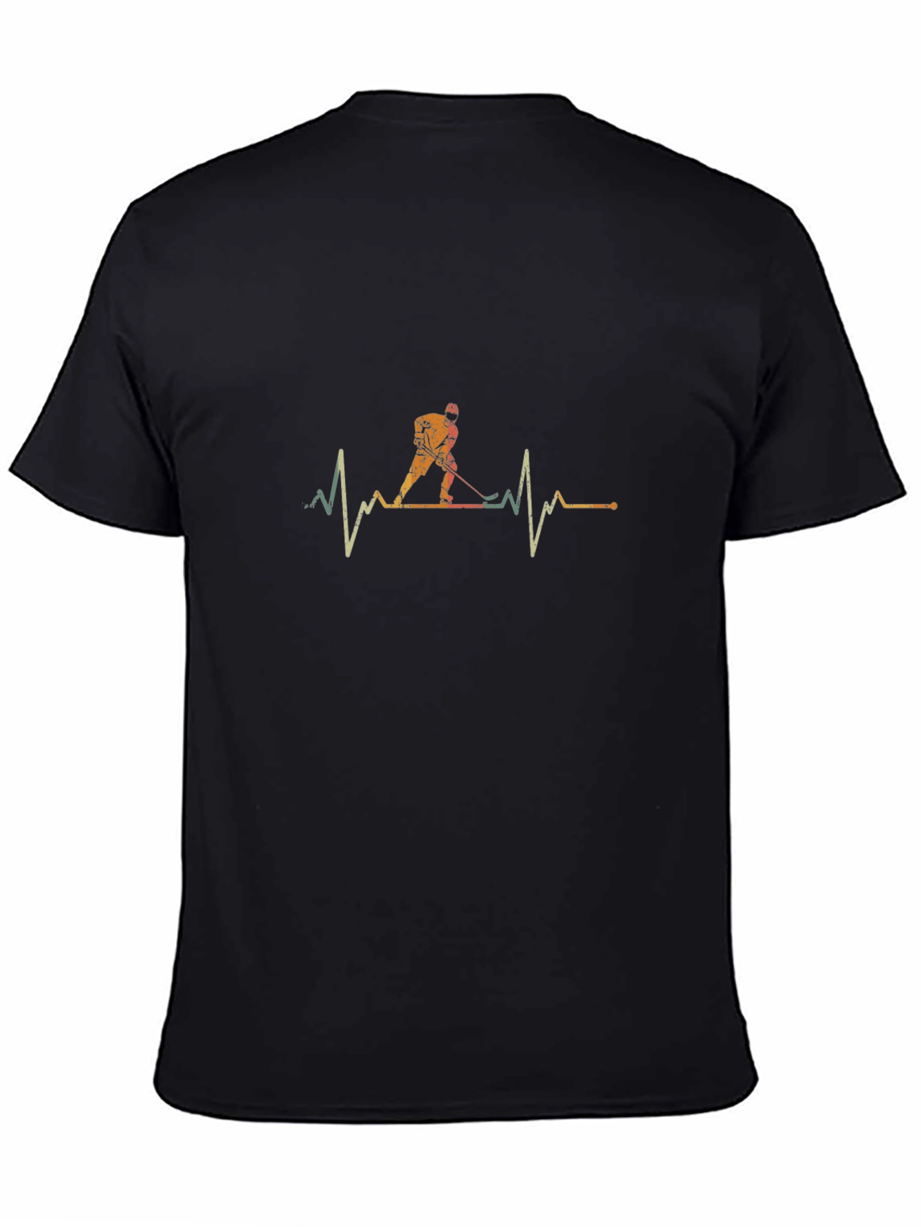 Hockey Heartbeat Graphic Tee - Black