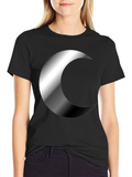 Crescent Moon Graphic Tee - Black