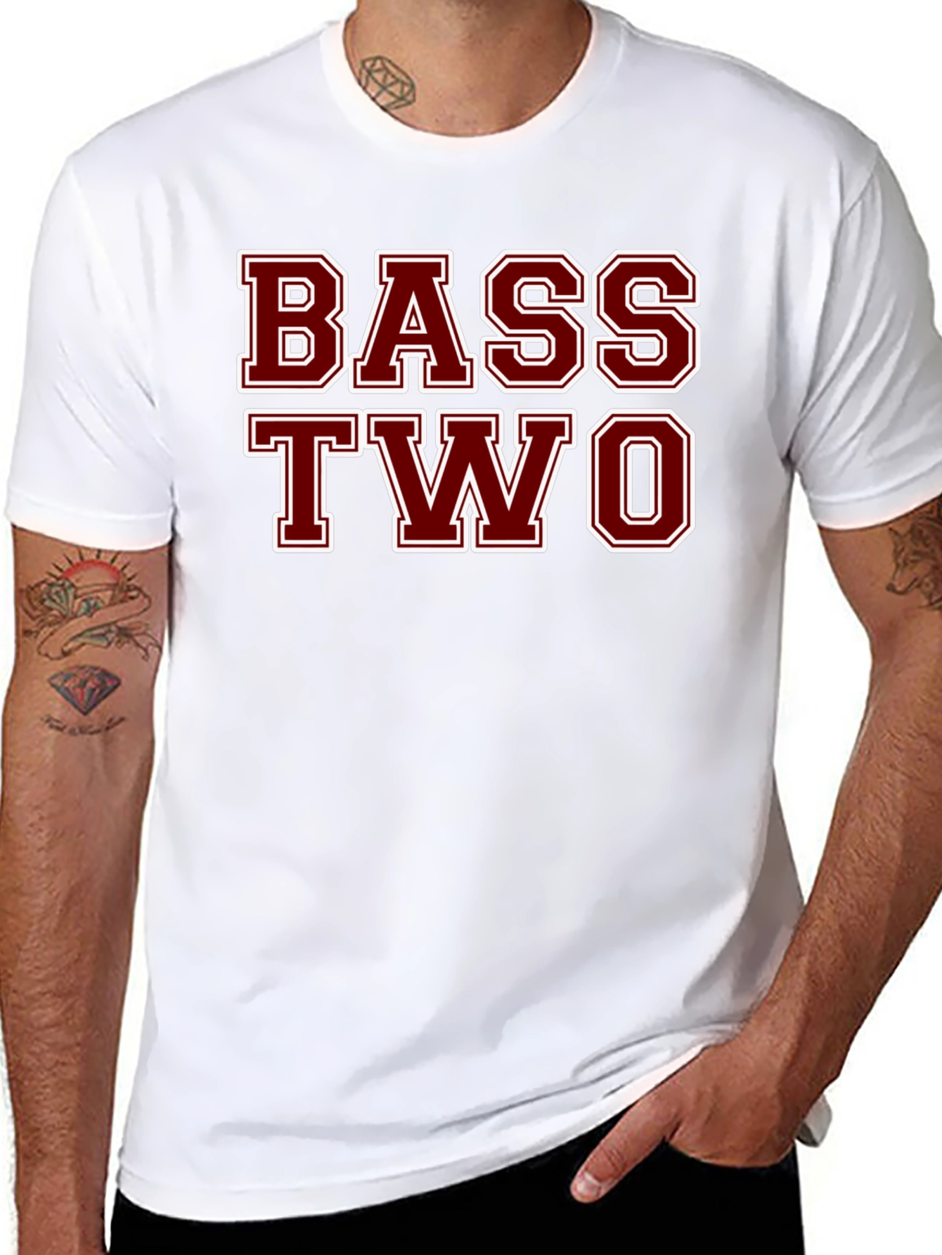 Bass Two Graphic T-Shirt - Black Cotton Tee