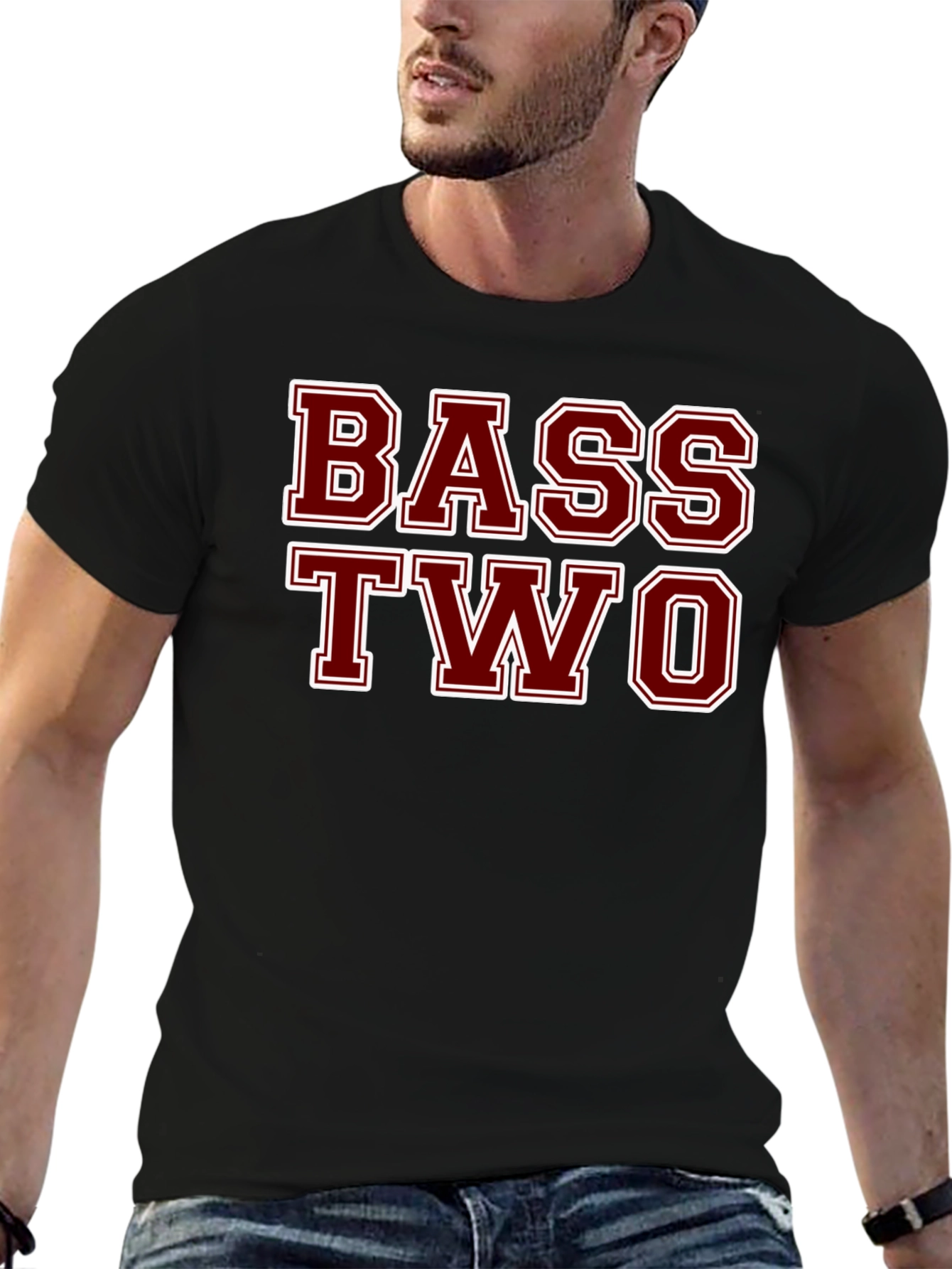 Bass Two Graphic T-Shirt - Black Cotton Tee