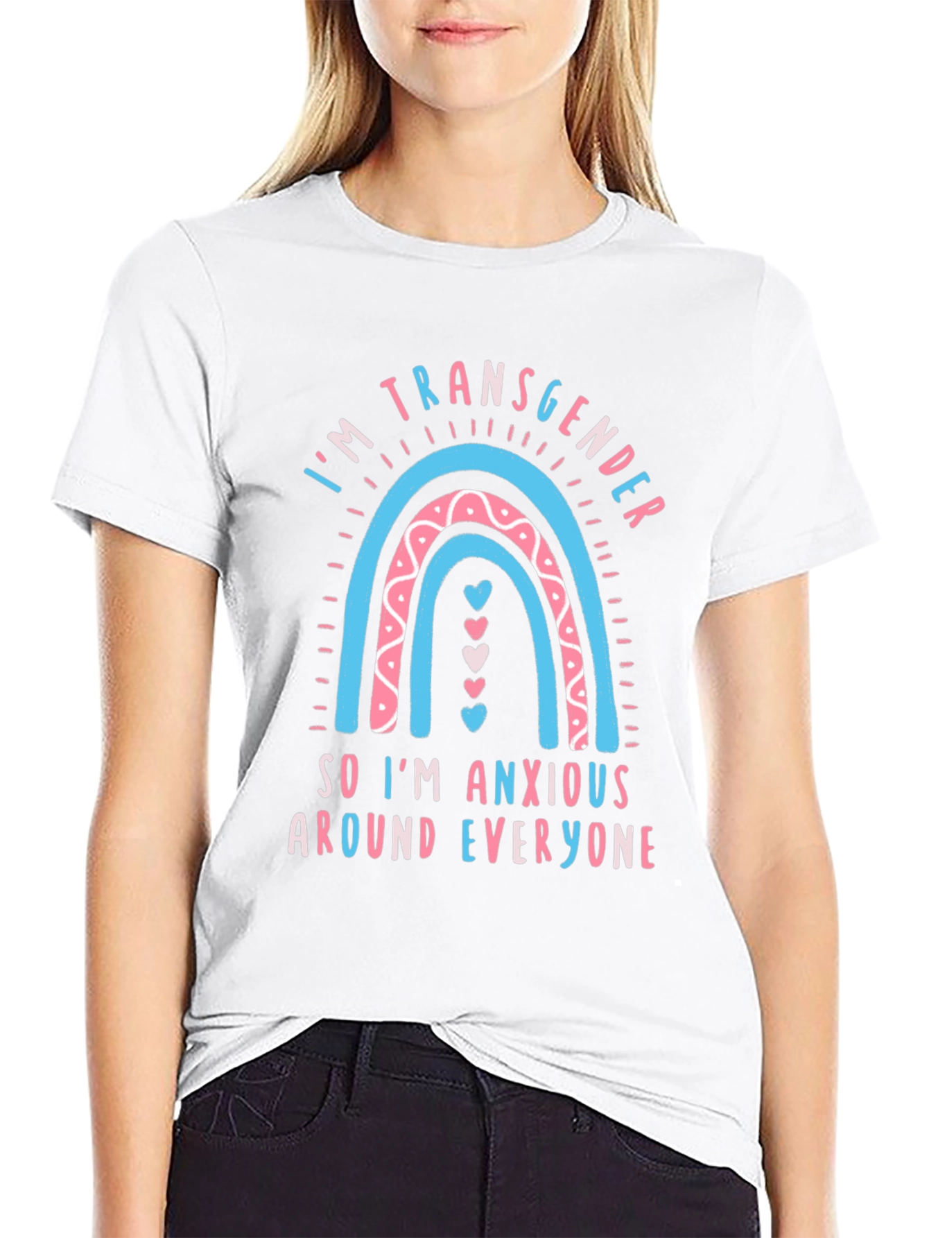 Transgender Rainbow Anxiety Tee