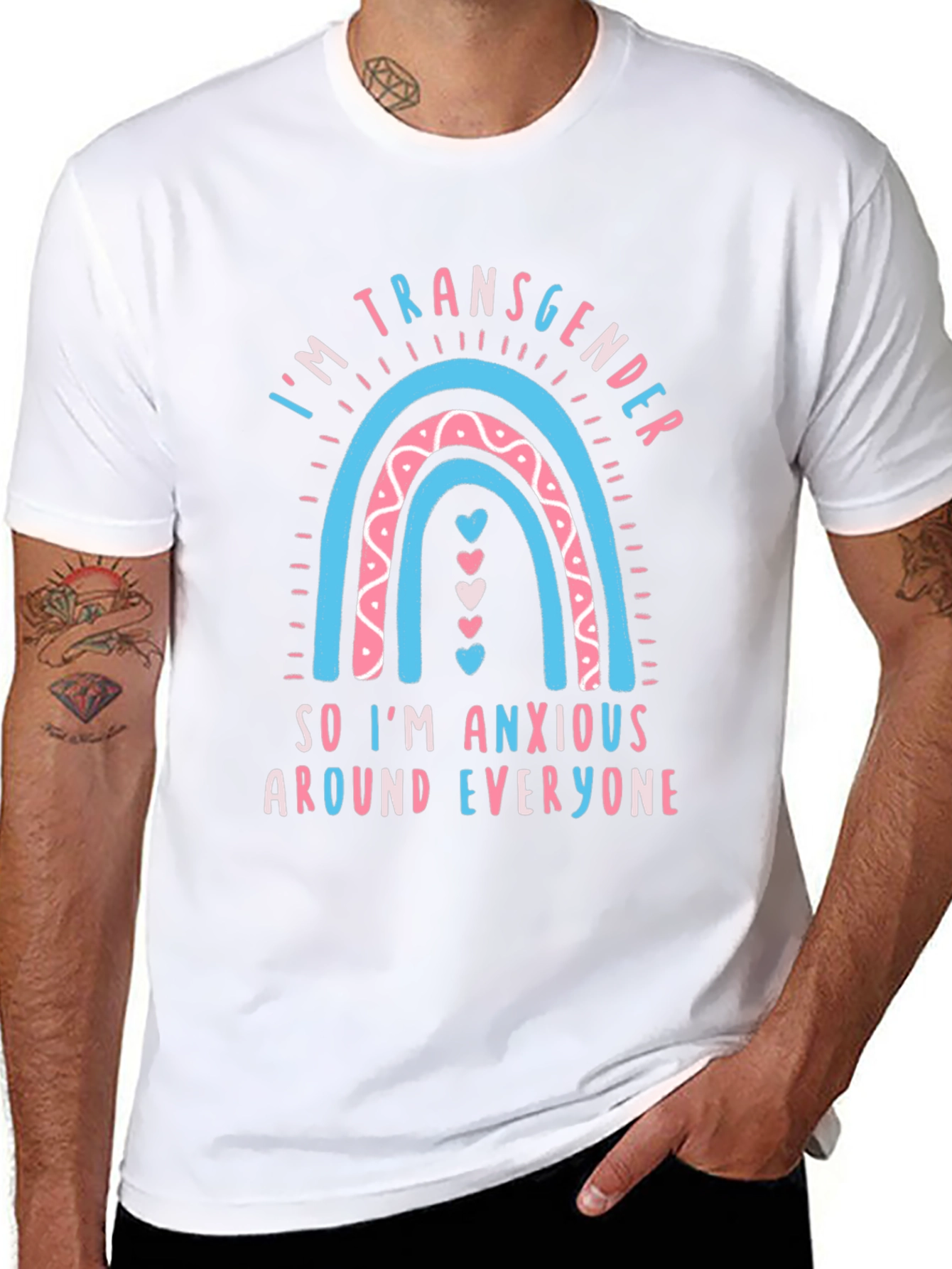Transgender Rainbow Anxiety Tee