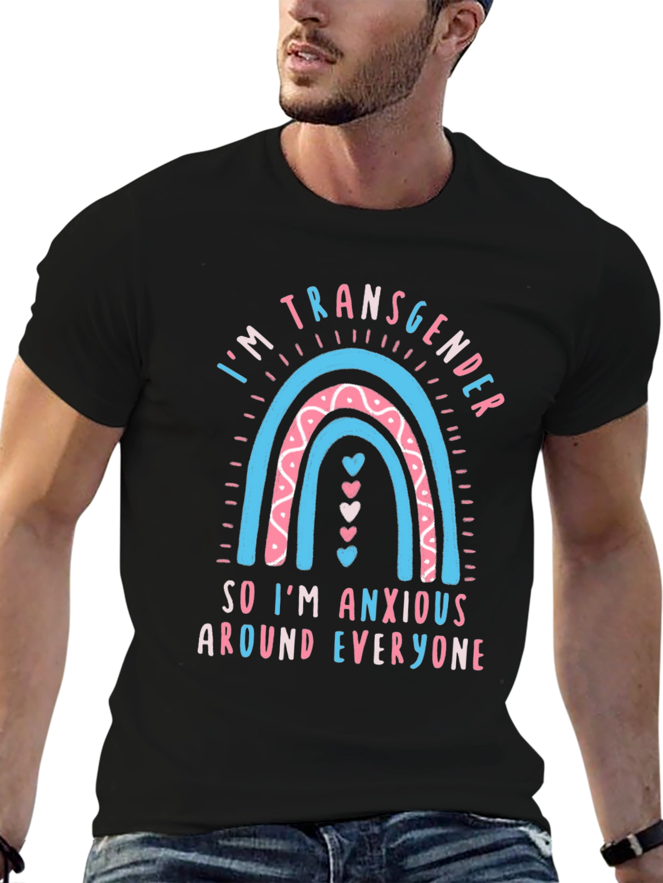 Transgender Rainbow Anxiety Tee