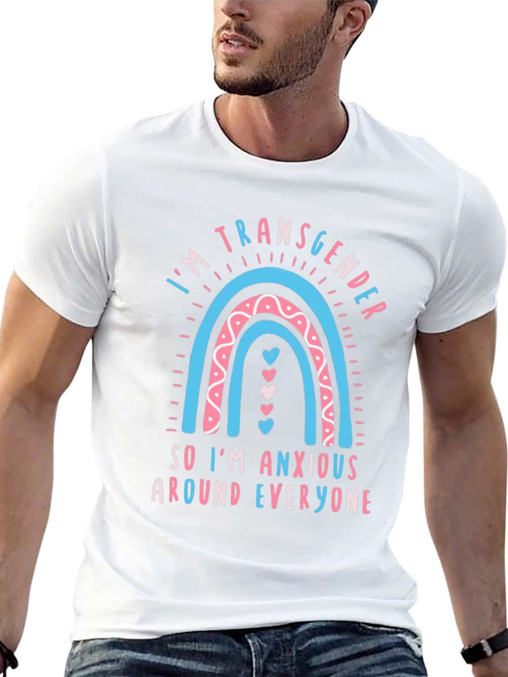 Transgender Rainbow Anxiety Tee