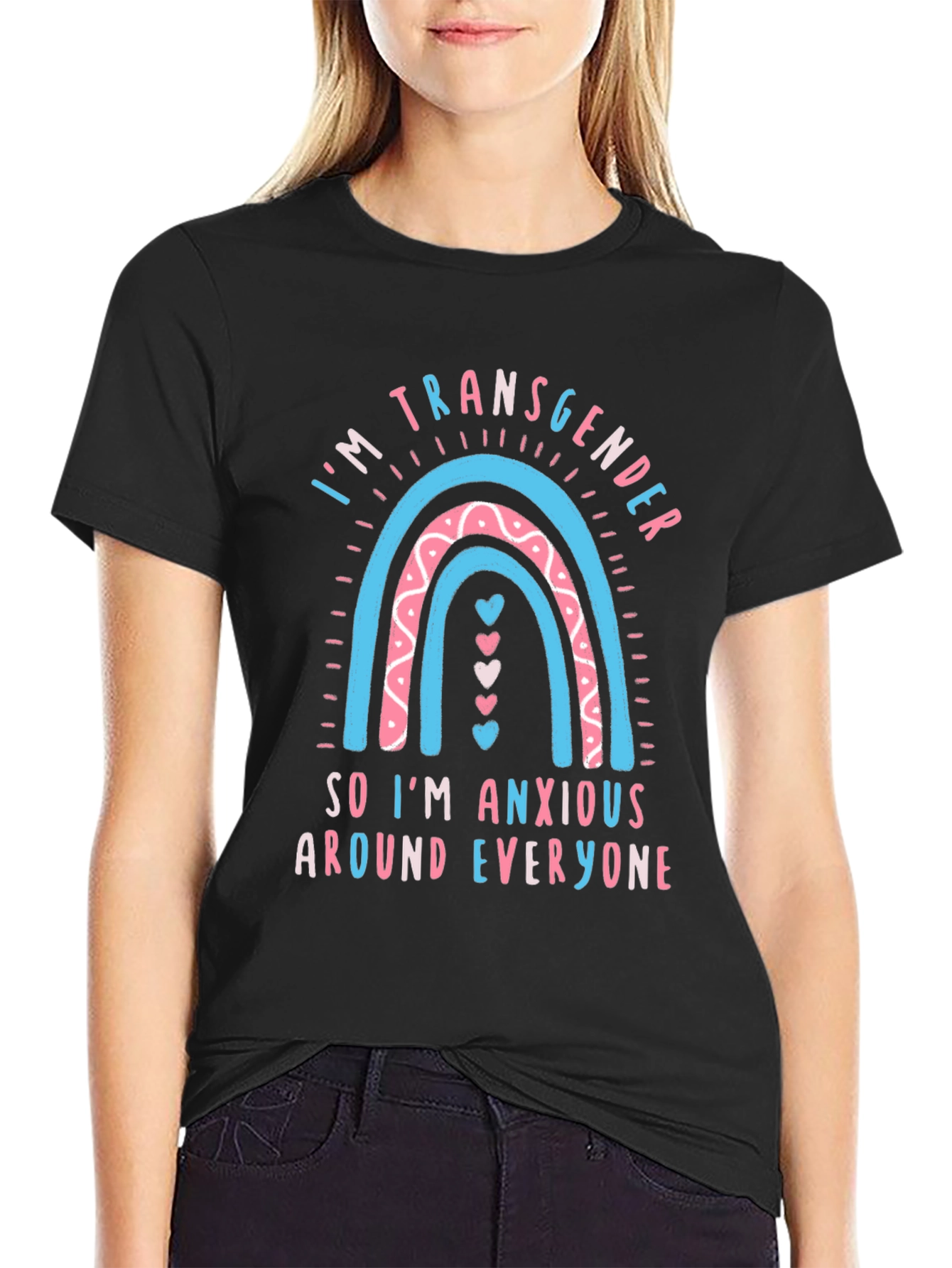 Transgender Rainbow Anxiety Tee
