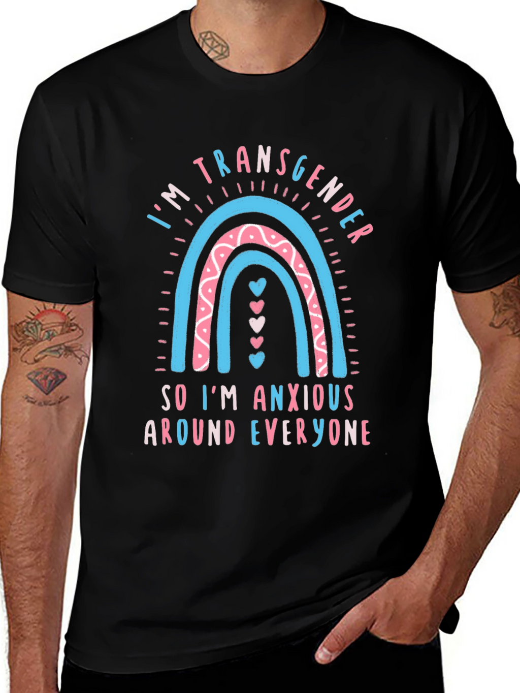 Transgender Rainbow Anxiety Tee
