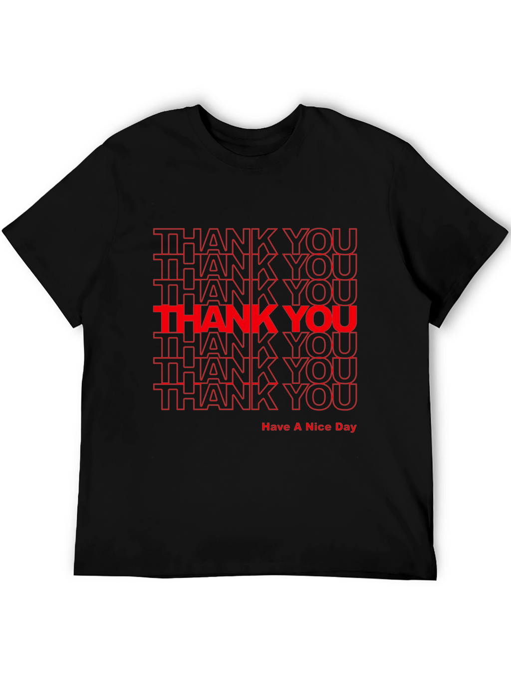 Thank You Graphic Print T-Shirt