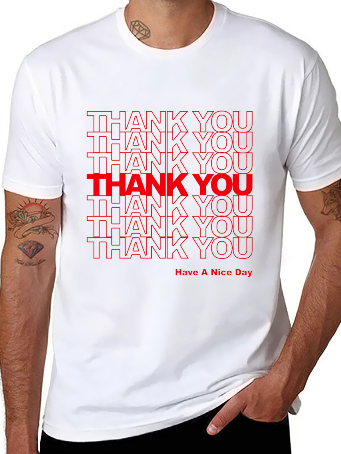Thank You Graphic Print T-Shirt