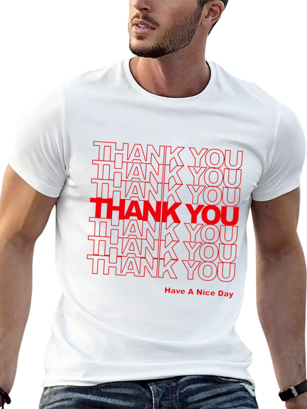 Thank You Graphic Print T-Shirt