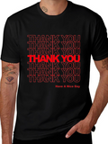 Thank You Graphic Print T-Shirt